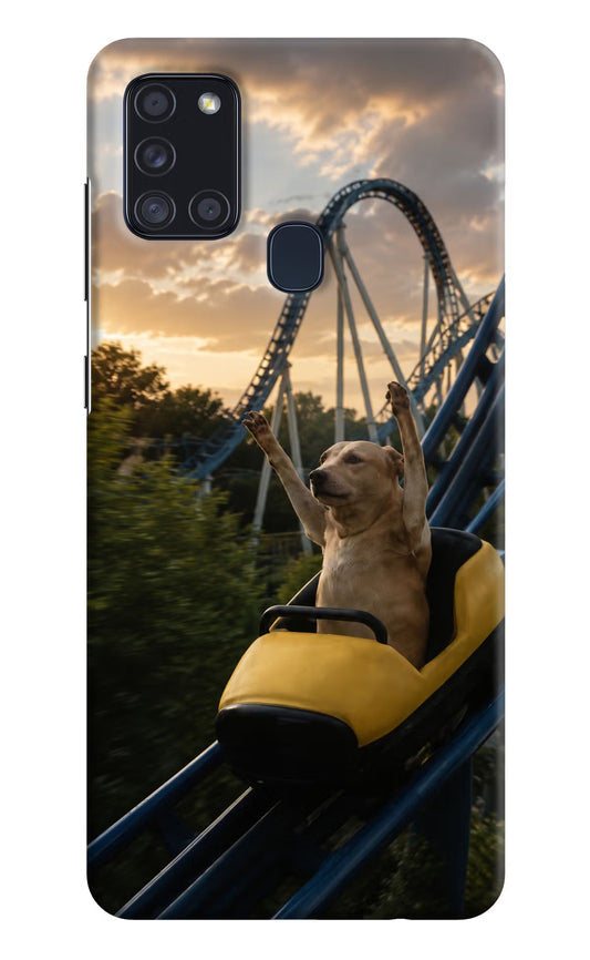 Rollercoaster Dog Samsung A21s Hard Case Back Cover by Casekaro