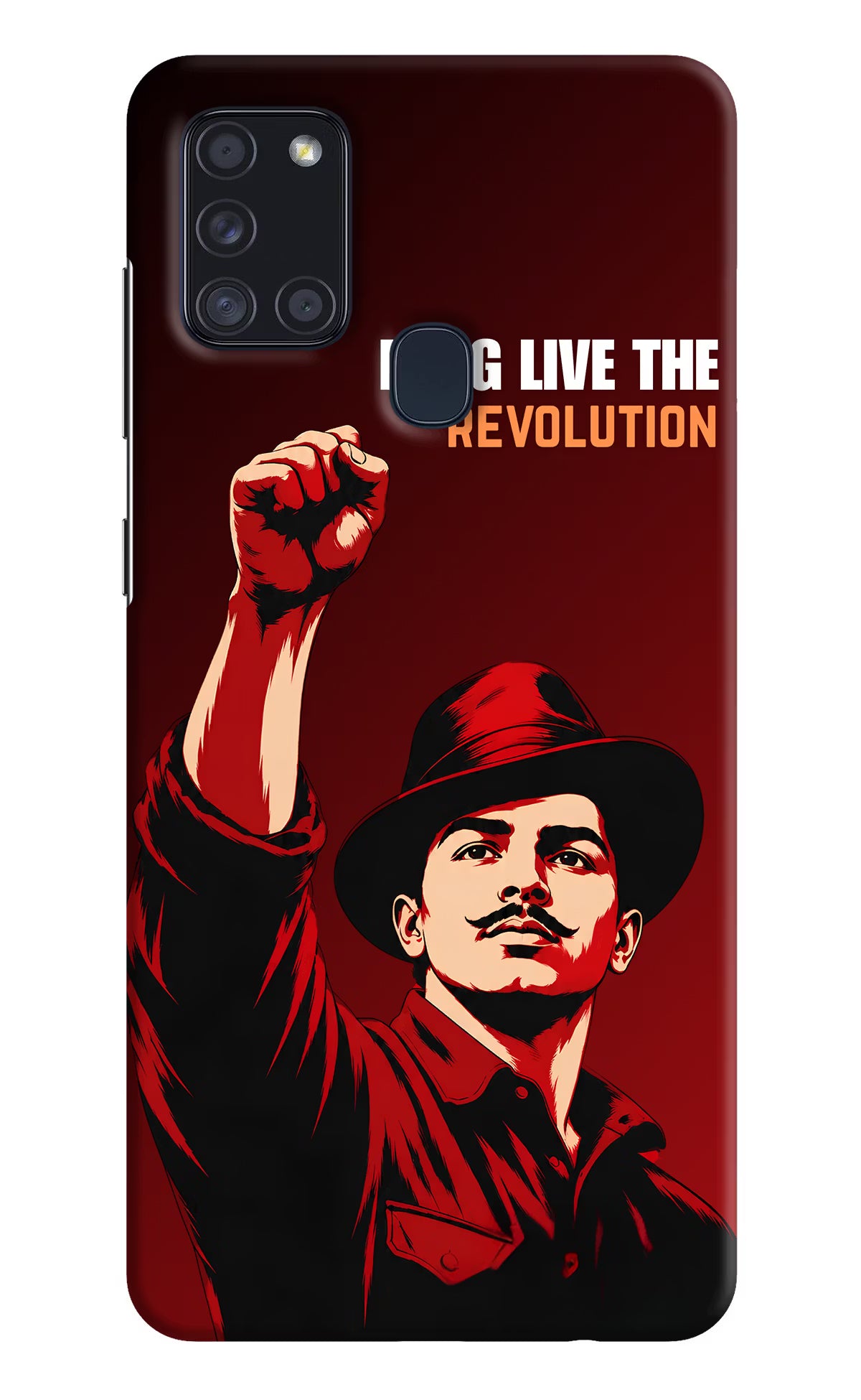 Bhagat Singh Revolution Samsung A21s Back Cover