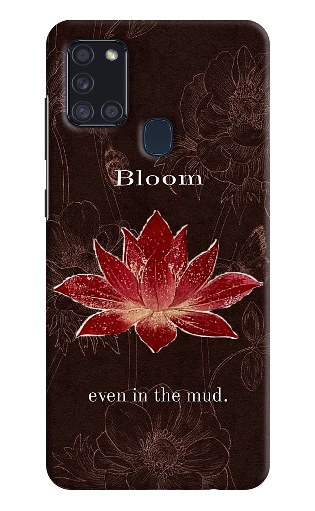 Bloom Samsung A21s Hard Case Back Cover by Casekaro