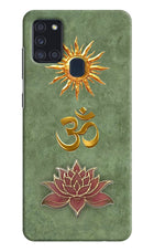 Om & Lotus Samsung A21s Back Cover