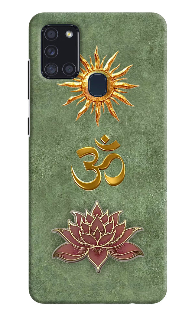 Om & Lotus Samsung A21s Back Cover
