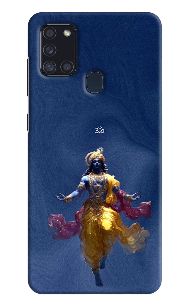 Cosmic Krishna Samsung A21s Hard Case Back Cover by Casekaro
