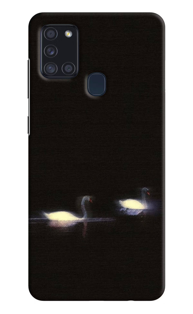 Silent Swans Samsung A21s Hard Case Back Cover by Casekaro