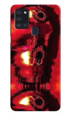 Fire Eye Samsung A21s Hard Case Back Cover by Casekaro