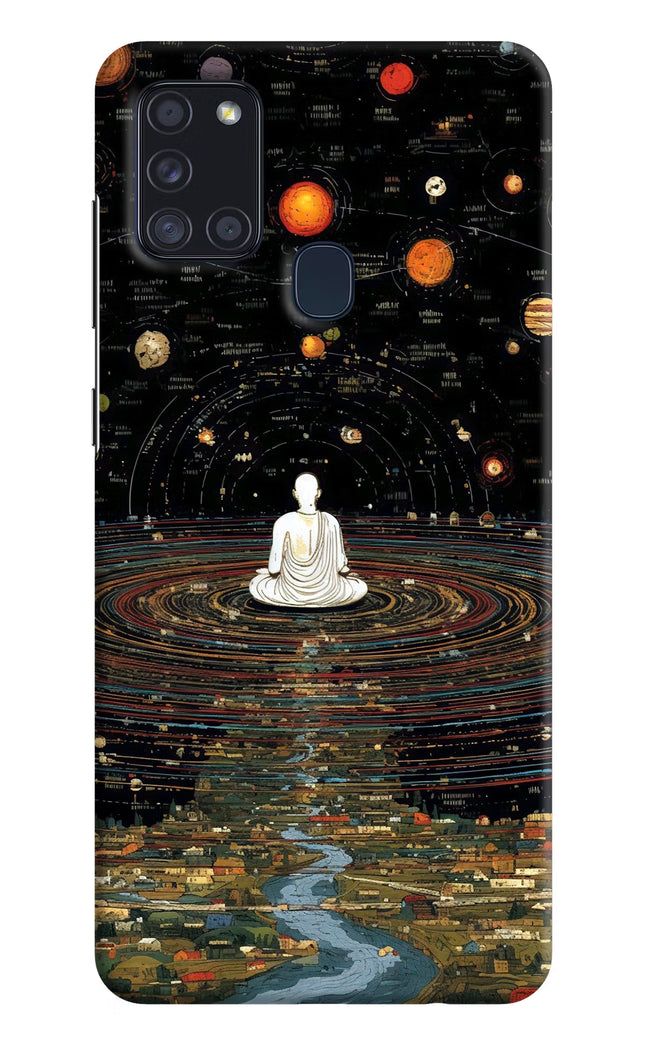 Space Monk Samsung A21s Hard Case Back Cover by Casekaro