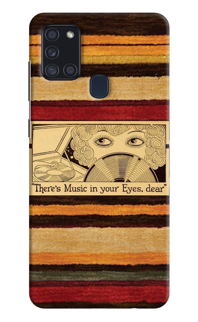 Vinyl Stripes Samsung A21s Hard Case Back Cover by Casekaro
