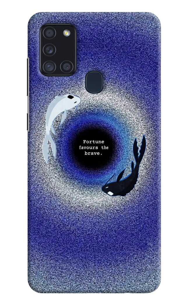 Dark Koi Samsung A21s Hard Case Back Cover by Casekaro