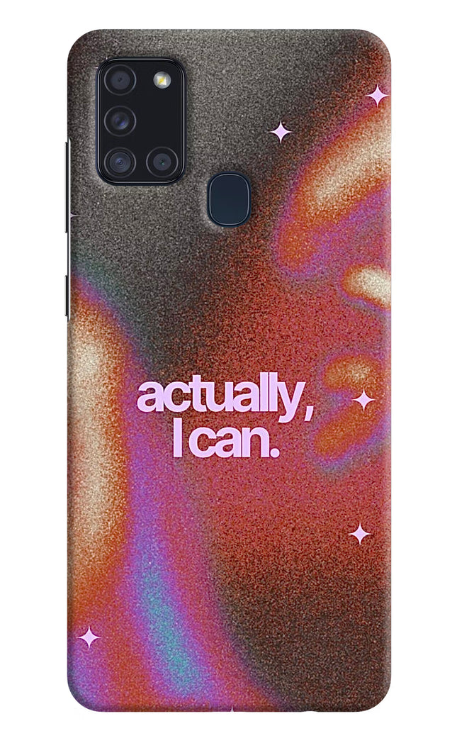 Pink Aura Samsung A21s Hard Case Back Cover by Casekaro
