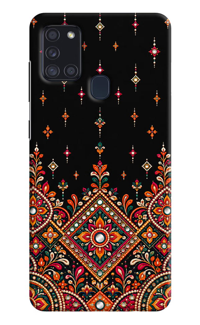 Noir Mehfil Samsung A21s Hard Case Back Cover by Casekaro