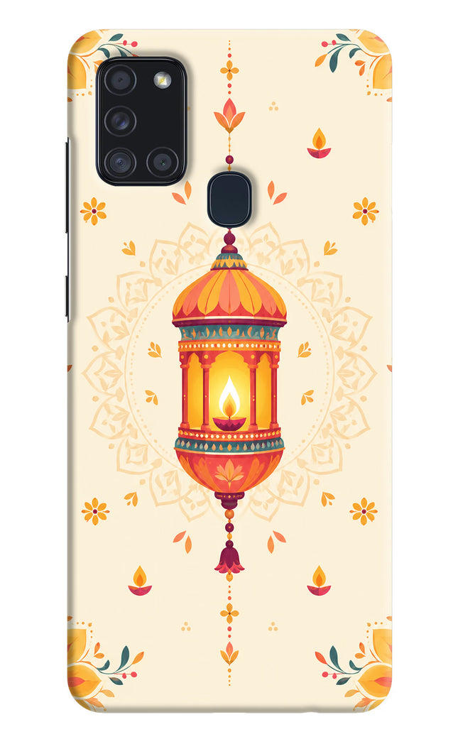 Golden Lantern Samsung A21s Hard Case Back Cover by Casekaro