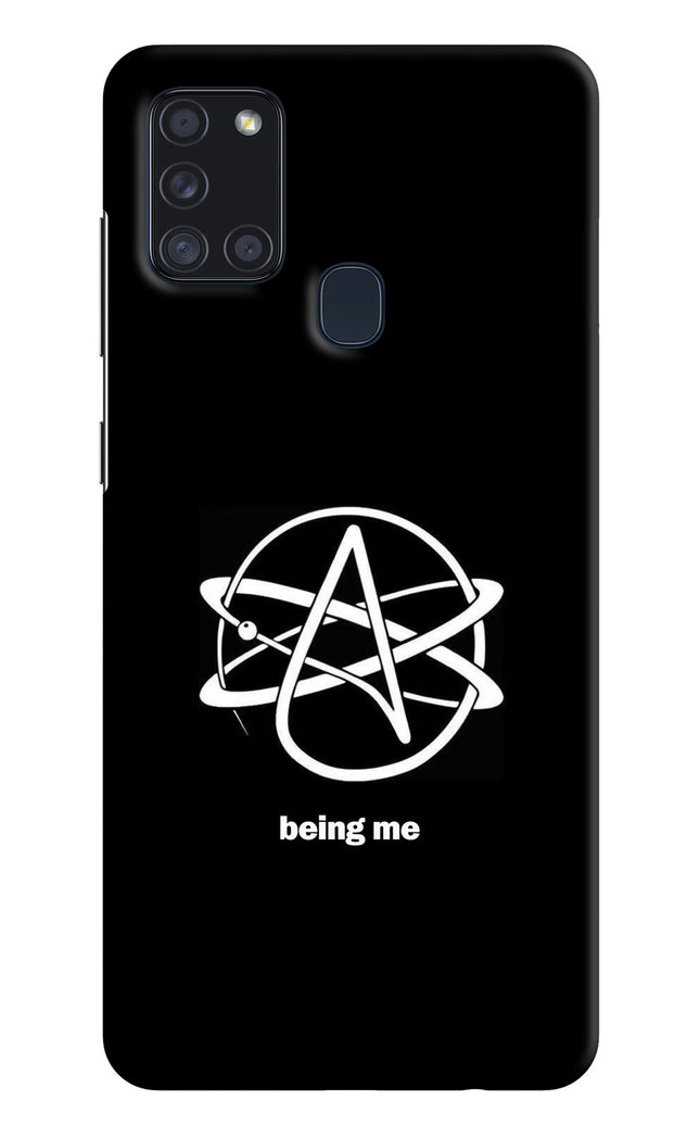 Atheist Symbol Samsung A21s Hard Case Back Cover by Casekaro