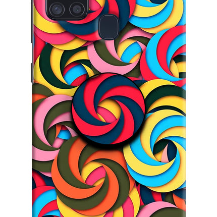Spiral Pattern Samsung A21s Pop Case by Casekaro
