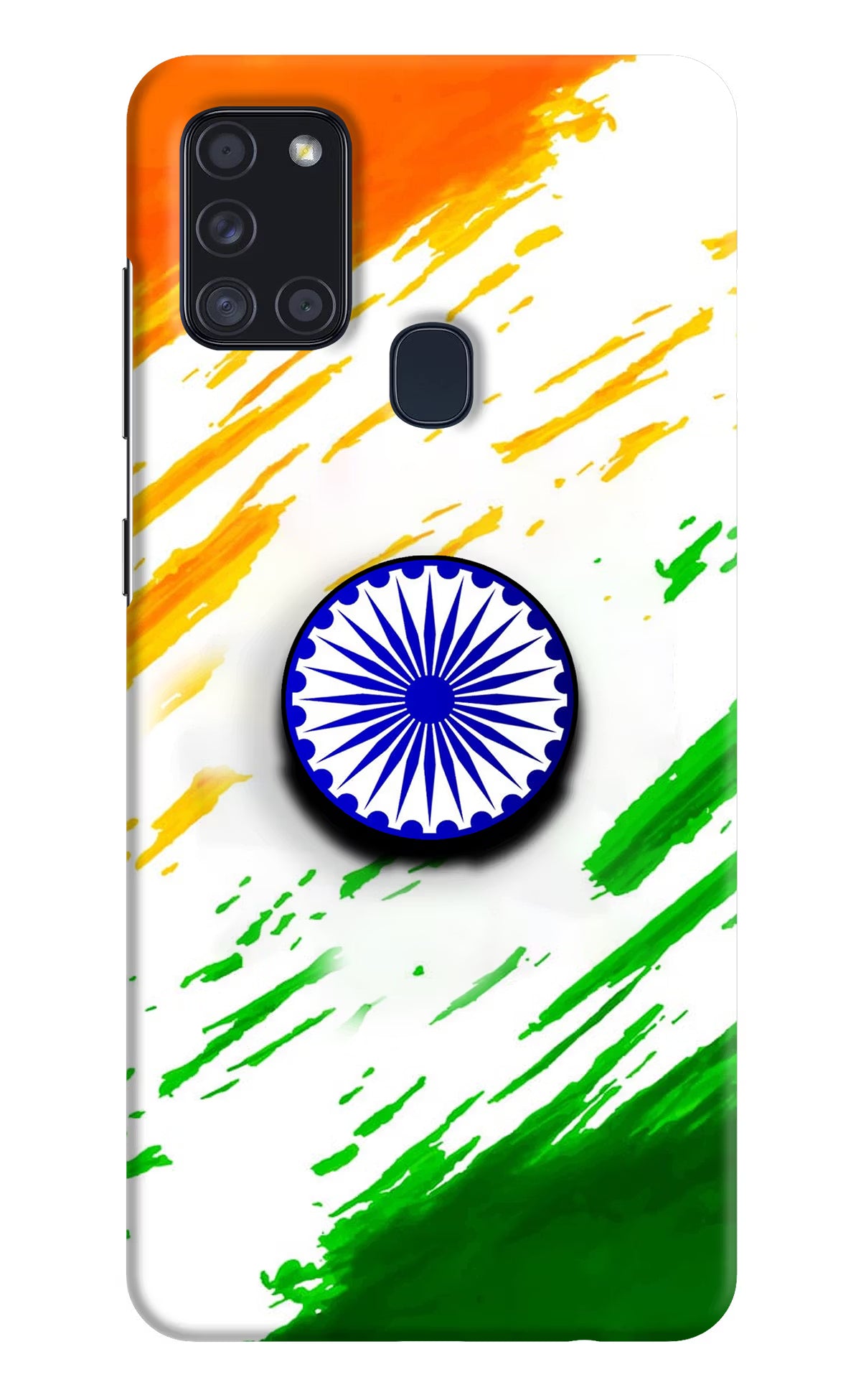 Indian Flag Ashoka Chakra Samsung A21s Pop Case by Casekaro
