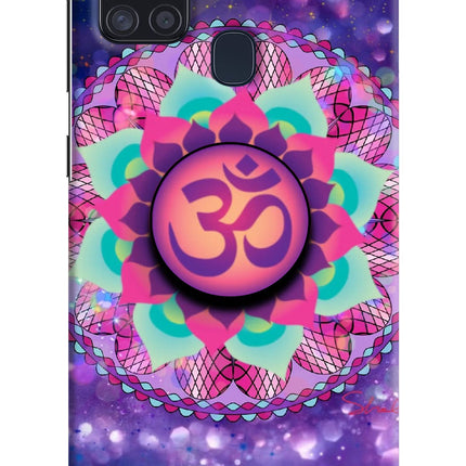 Om Purple Samsung A21s Pop Case by Casekaro