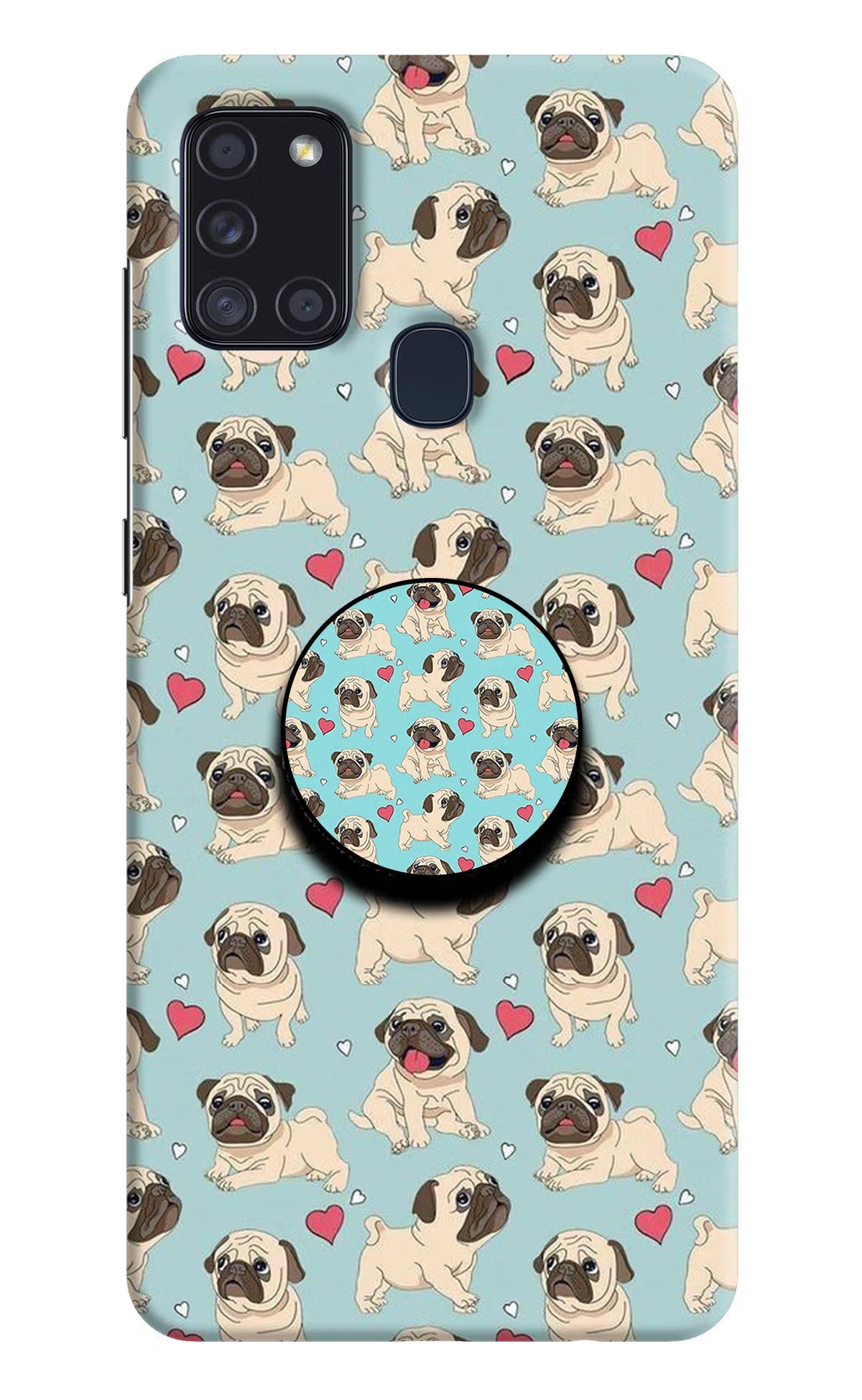Pug Dog Samsung A21s Pop Case by Casekaro