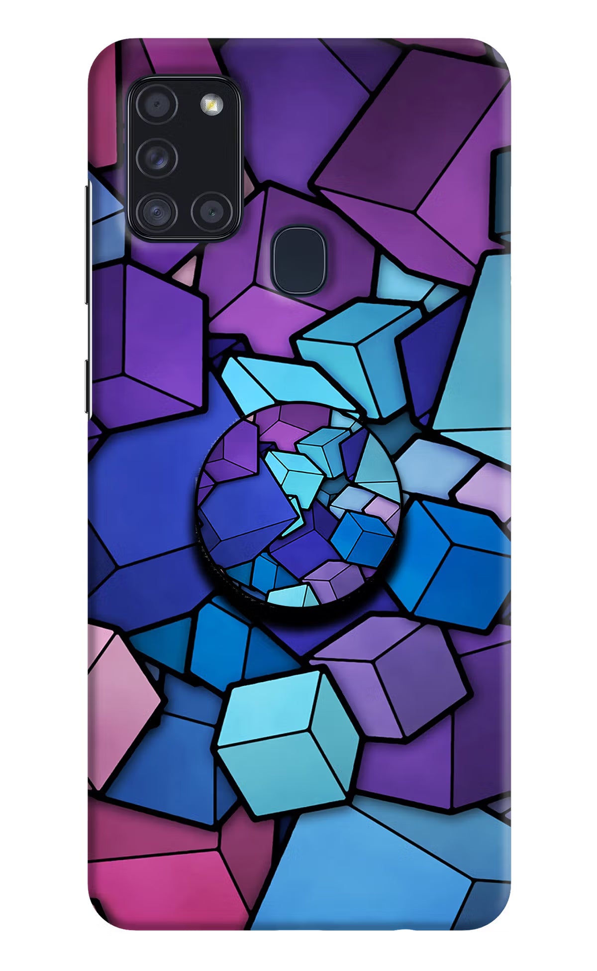 Cubic Abstract Samsung A21s Pop Case by Casekaro
