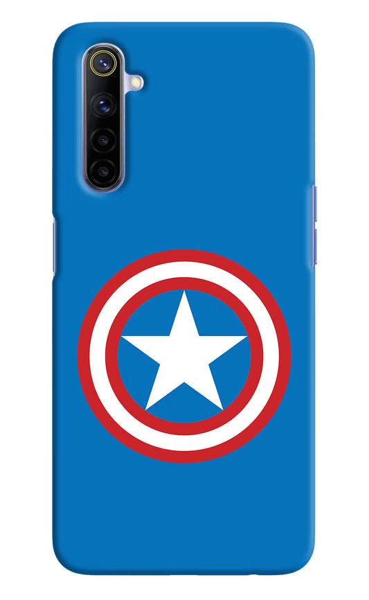 Captain America Logo Realme 6/6i Hard Case Back Cover by Casekaro
