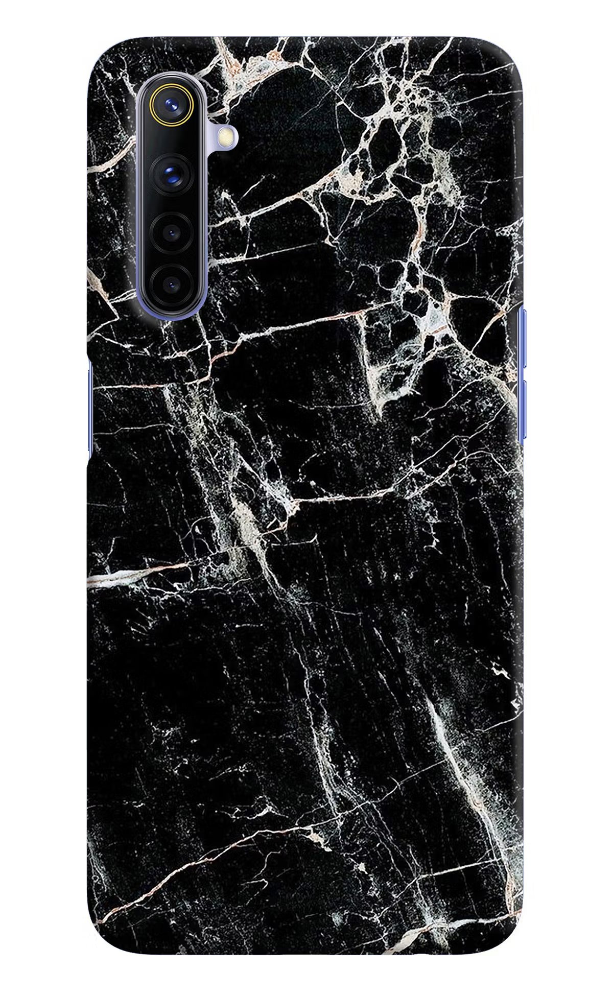 Black Marble Texture Realme 6/6i Hard Case Back Cover by Casekaro