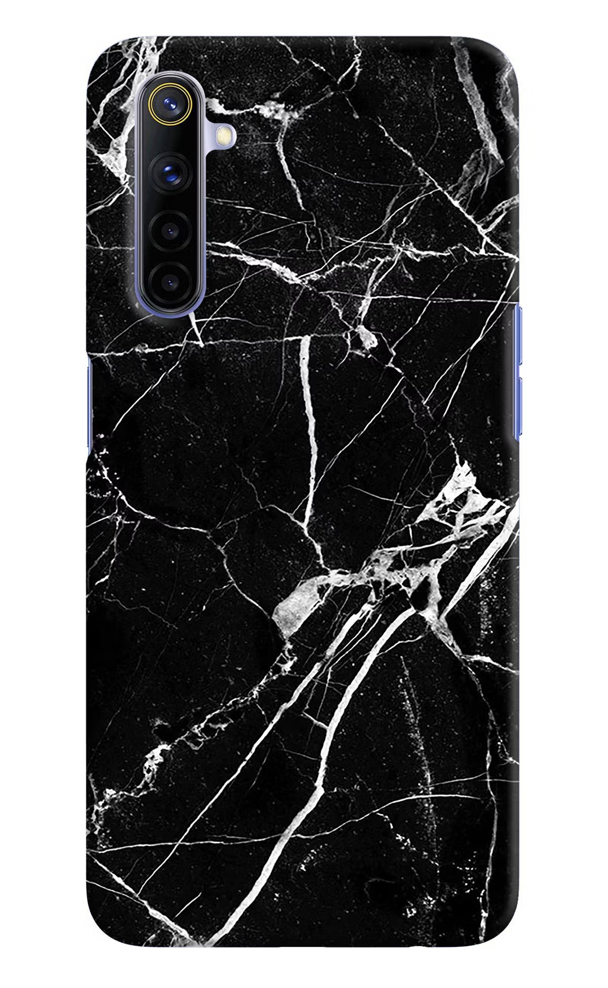 Black Marble Pattern Realme 6/6i Hard Case Back Cover by Casekaro
