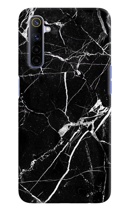 Black Marble Pattern Realme 6/6i Hard Case Back Cover by Casekaro