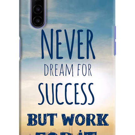 Never Dream For Success But Work For It Realme 6/6i Hard Case Back Cover by Casekaro