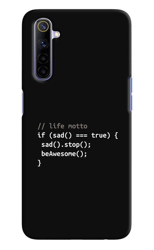 Life Motto Code Realme 6/6i Hard Case Back Cover by Casekaro