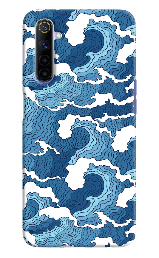 Blue Waves Realme 6/6i Hard Case Back Cover by Casekaro