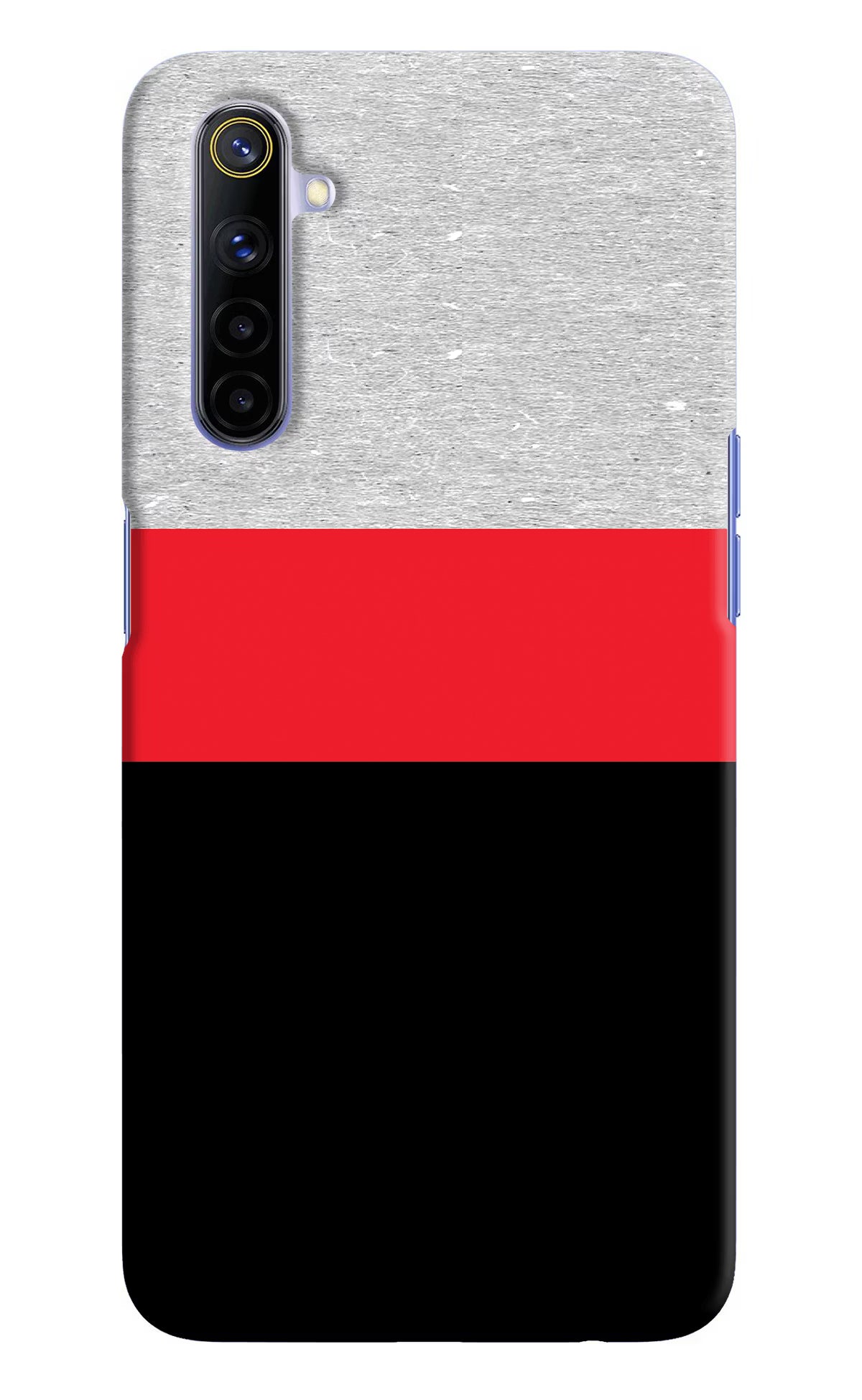 Tri Color Pattern Realme 6/6i Hard Case Back Cover by Casekaro