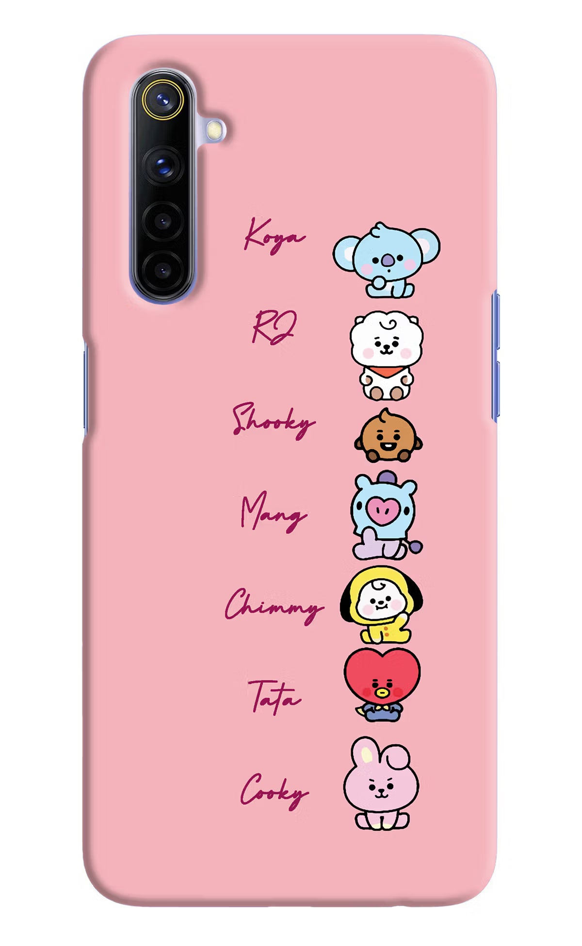 BTS names Realme 6/6i Hard Case Back Cover by Casekaro