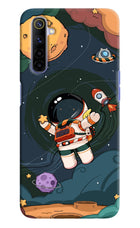 Cartoon Astronaut Realme 6/6i Hard Case Back Cover by Casekaro