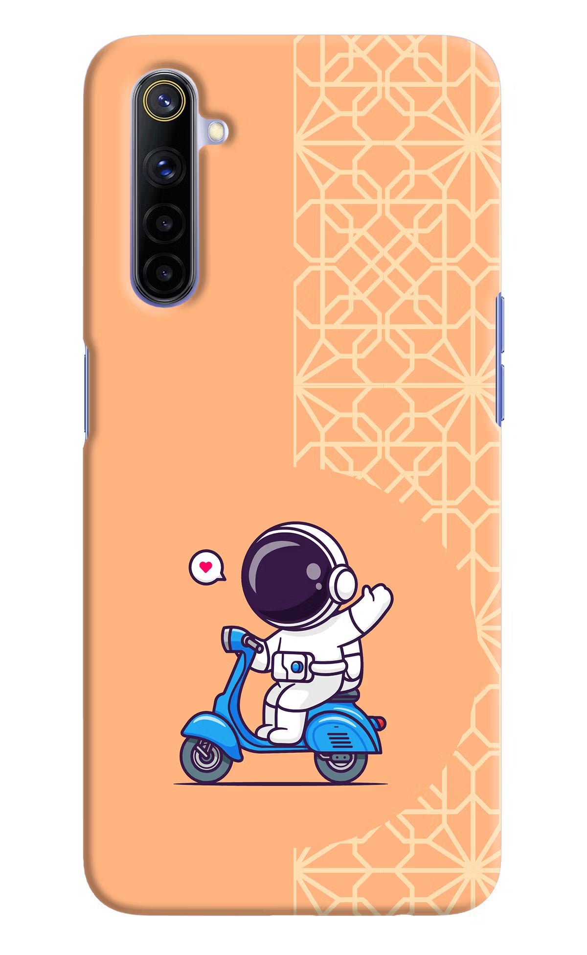 Cute Astronaut Riding Realme 6/6i Hard Case Back Cover by Casekaro