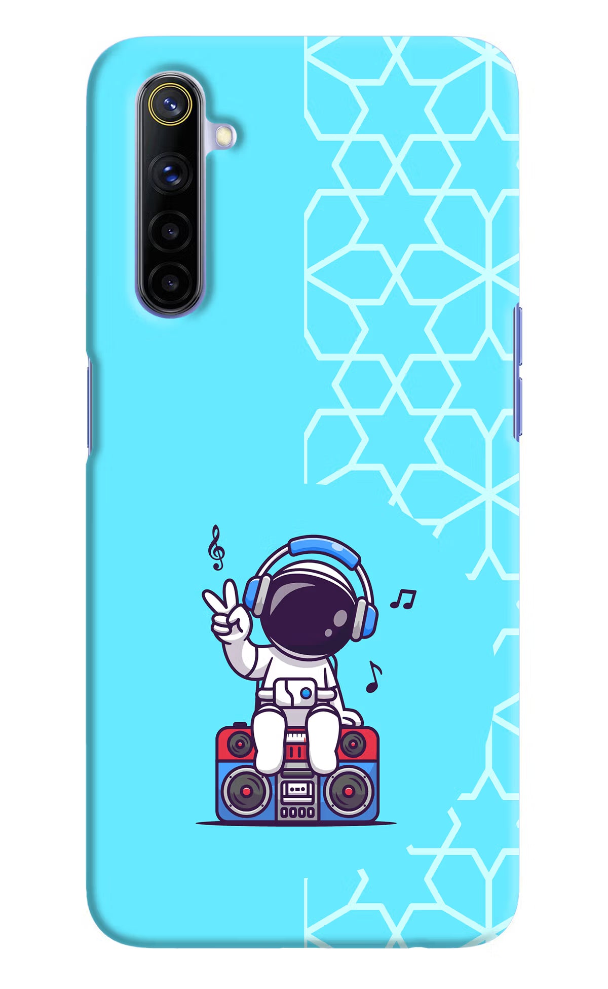 Cute Astronaut Chilling Realme 6/6i Hard Case Back Cover by Casekaro