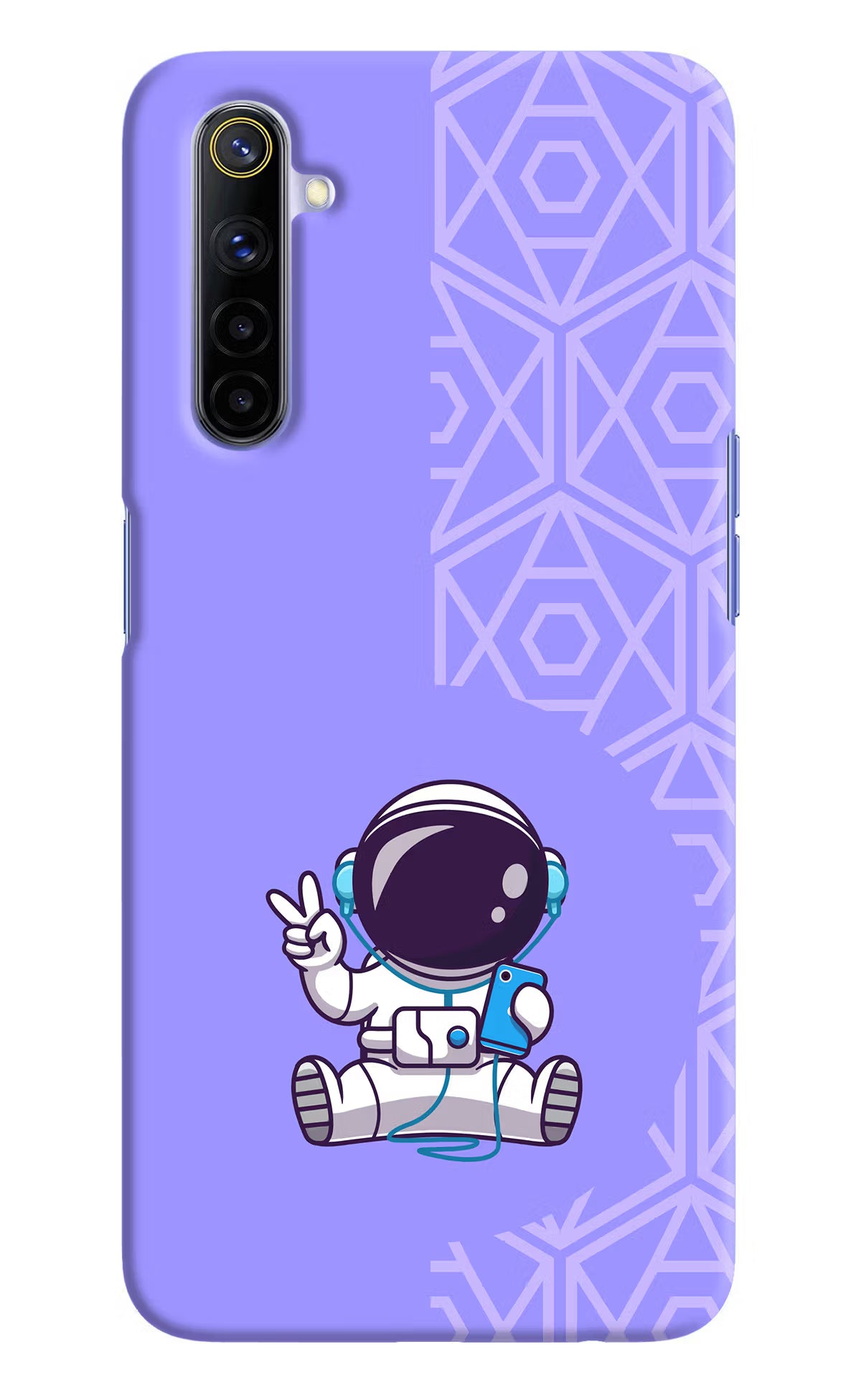 Cute Astronaut Chilling Realme 6/6i Hard Case Back Cover by Casekaro