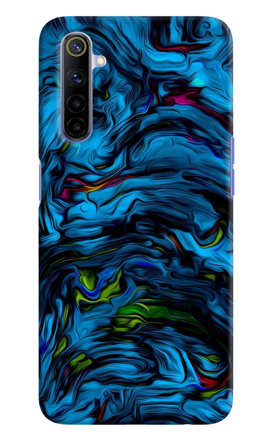 Dark Blue Abstract Realme 6/6i Hard Case Back Cover by Casekaro