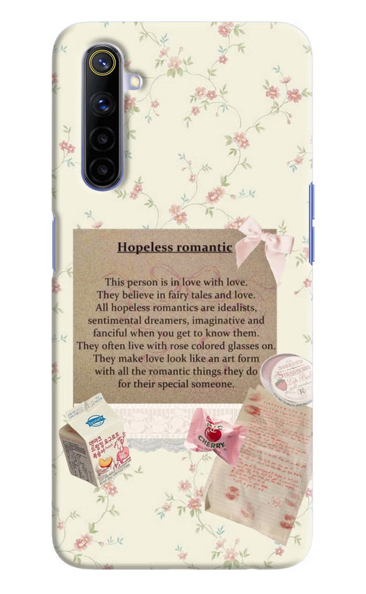 Hopeless Romantic Realme 6/6i Hard Case Back Cover by Casekaro
