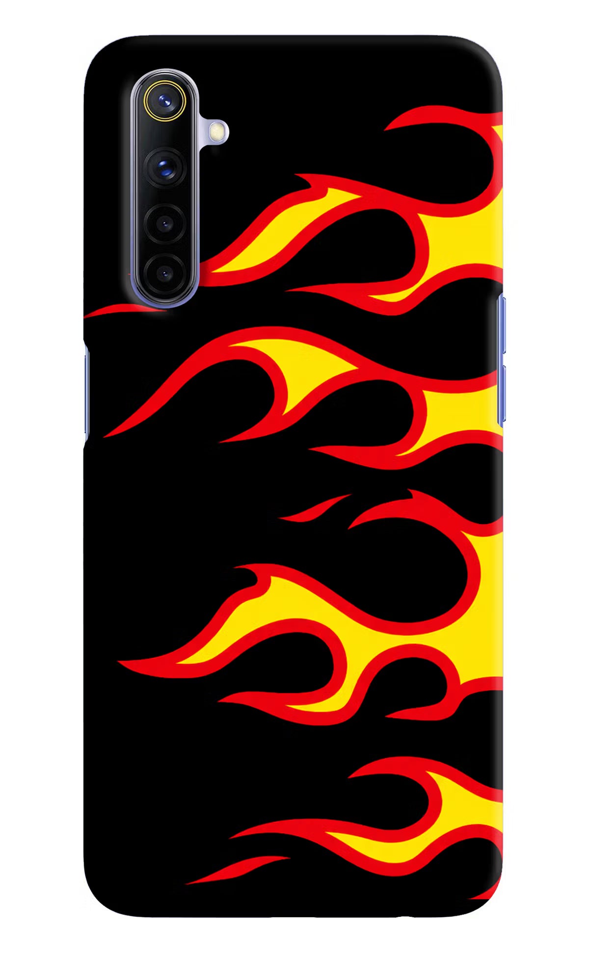 Side Sweep Flames Realme 6/6i Hard Case Back Cover by Casekaro