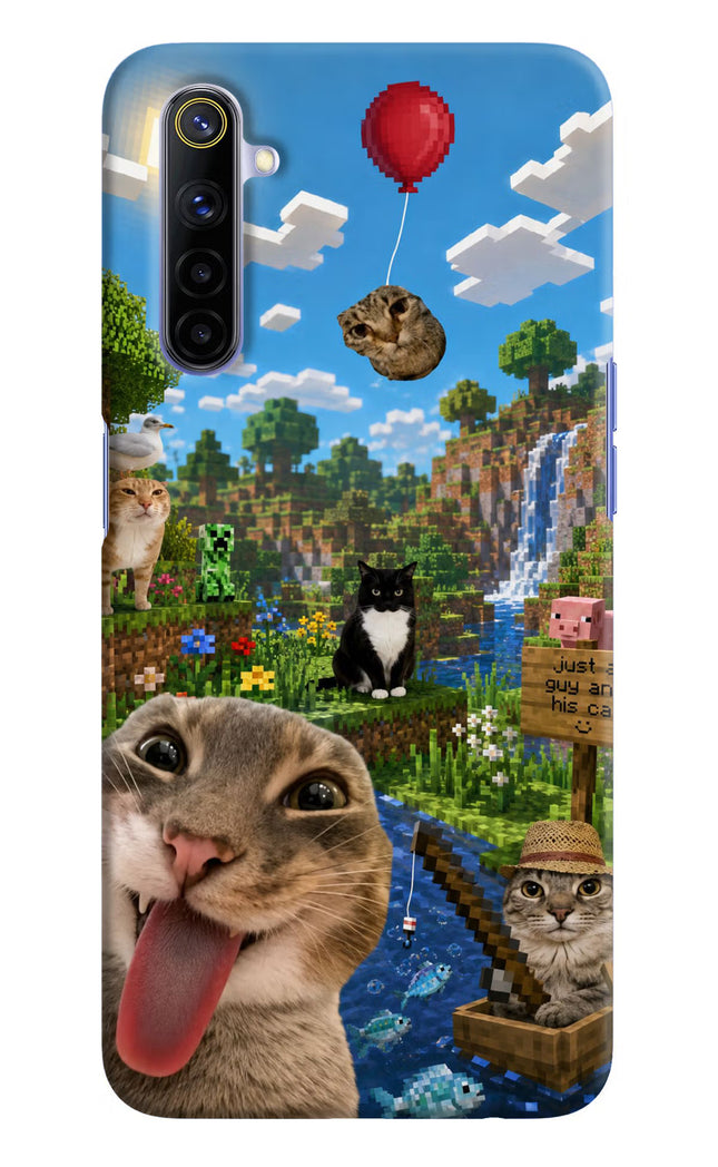 Minecraft Cat Chaos Realme 6/6i Hard Case Back Cover by Casekaro