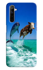 Dolphin vs Cow Realme 6/6i Hard Case Back Cover by Casekaro