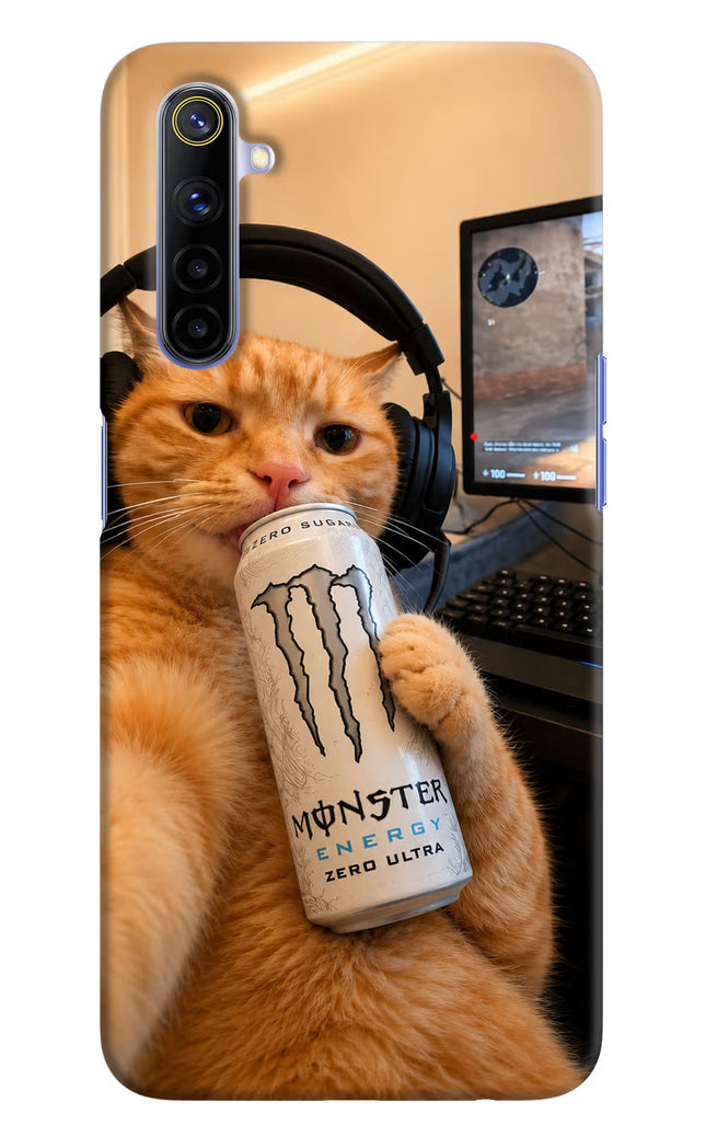 Gamer Cat Energy Realme 6/6i Hard Case Back Cover by Casekaro