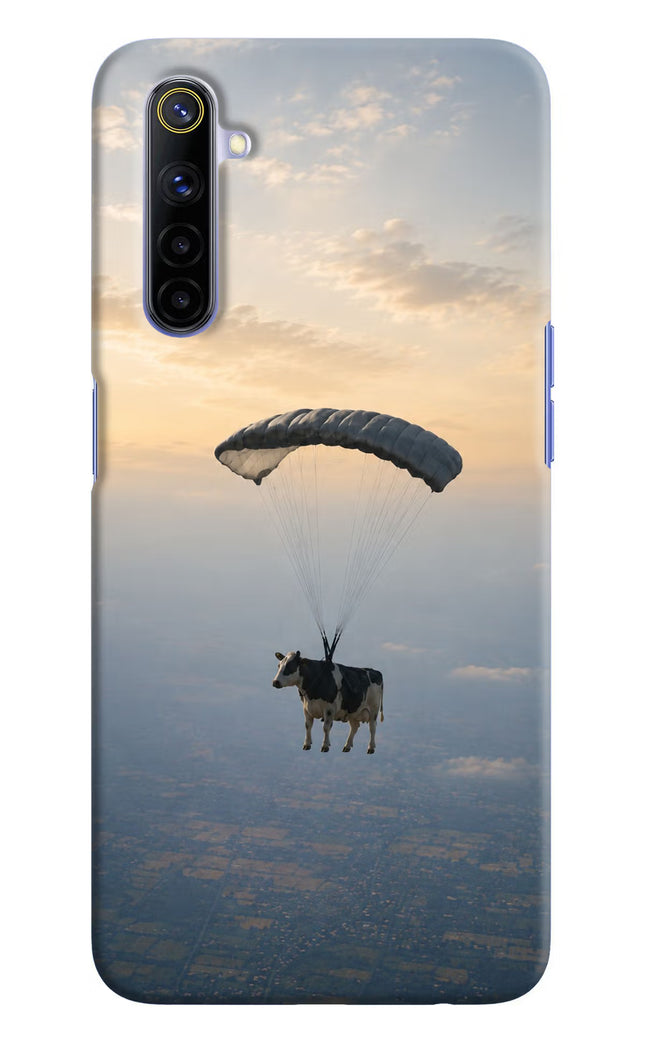 Skydiving Cow Realme 6/6i Hard Case Back Cover by Casekaro