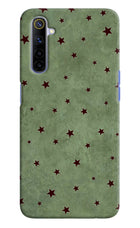 Green Stars Realme 6/6i Hard Case Back Cover by Casekaro