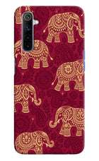 Maroon Elephant Realme 6/6i Hard Case Back Cover by Casekaro
