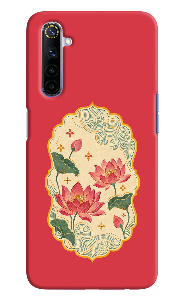 Pink Lotus Realme 6/6i Hard Case Back Cover by Casekaro