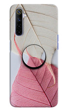 White Pink Leaf Realme 6/6i Pop Case by Casekaro
