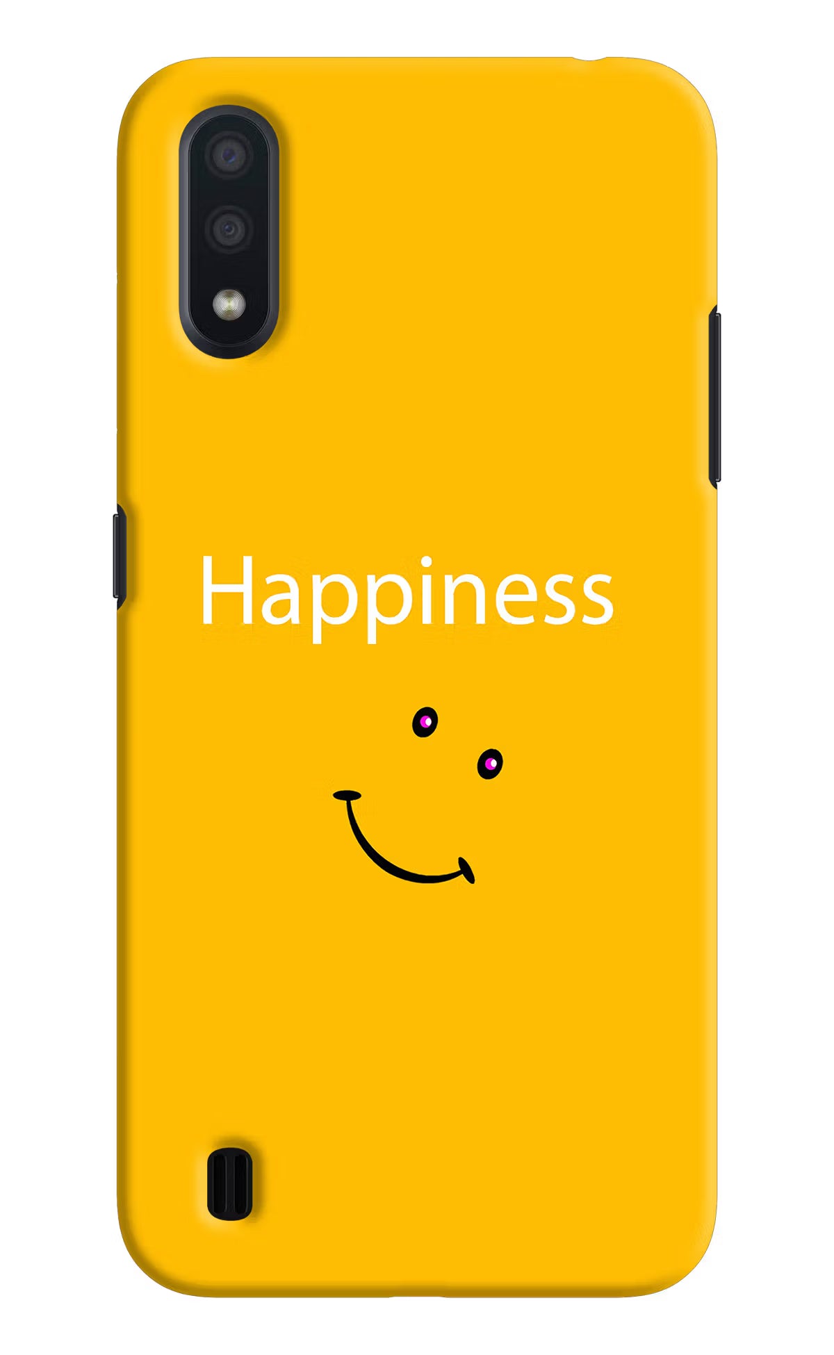 Happiness With Smiley Samsung M01 Hard Case Back Cover by Casekaro