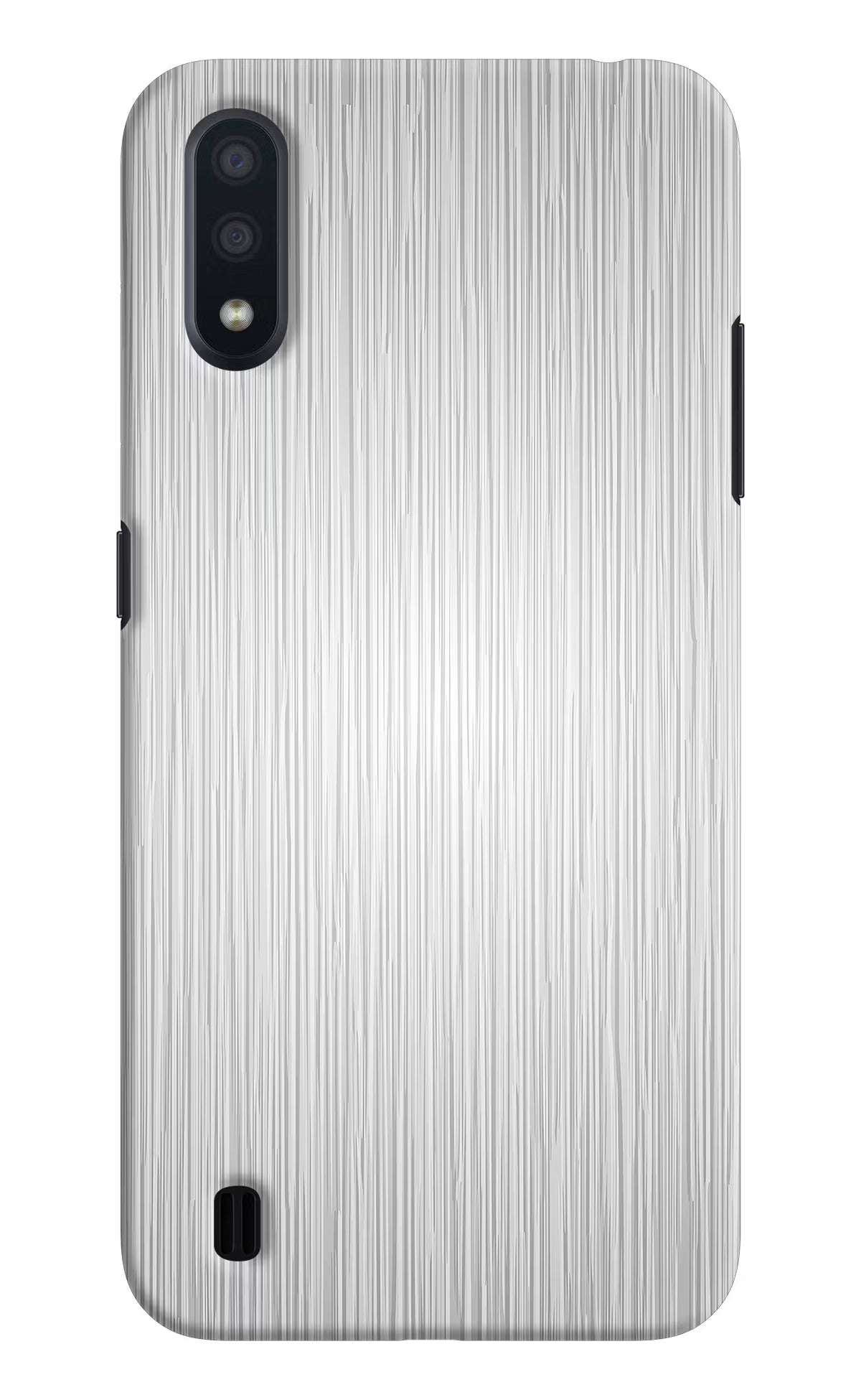 Wooden Grey Texture Samsung M01 Hard Case Back Cover by Casekaro
