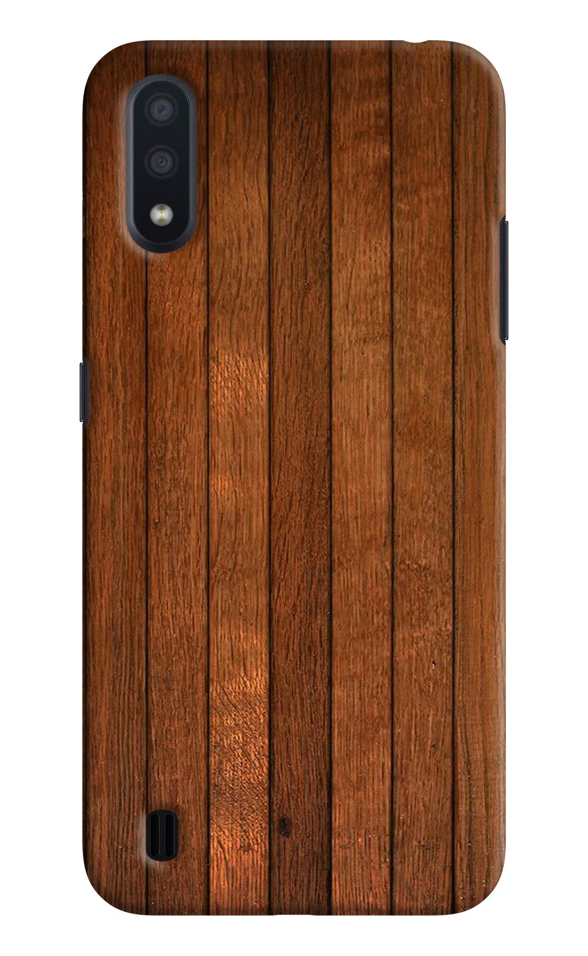 Wooden Artwork Bands Samsung M01 Hard Case Back Cover by Casekaro