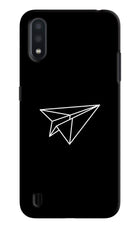Paper Plane White Samsung M01 Hard Case Back Cover by Casekaro