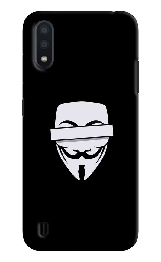 Anonymous Face Samsung M01 Hard Case Back Cover by Casekaro