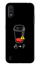 Coffee Samsung M01 Hard Case Back Cover by Casekaro